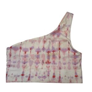 Fabletics One Shoulder Tie Dye Sports Bra Women's Medium Athletic Gym Wear